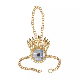 Unbranded Women Gold Metal Hand Chain Sun Flower Charm Bracelet Ring New Season Jewelry