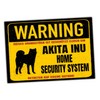 Akita Inu Japan Dog Sign Warning Security System Door Sign