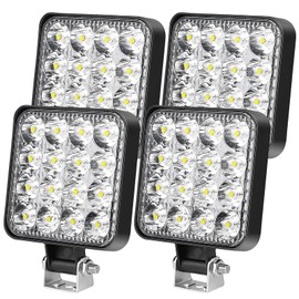 HOSPAOP LED Work Light 12 V LED Spotlight 48 W LED Offroad Additional Headlight IP67 Car Headlight Reversing Light Lighting for Tractor Excavator SUV UTV ATV Pack of 4