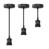 ledscom.de Retro Vintage Pendant Light Black Cage Shade + LED