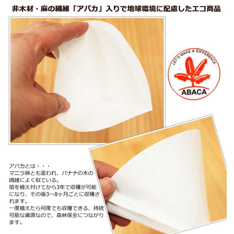 Sanyo Sangyo Coffee Filter, Abaca, Conical Shape, For 2 -