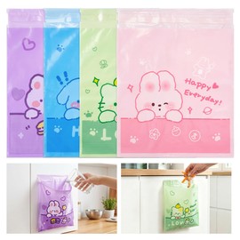 60 Pcs Car Trash Bags Easy Stick-On Disposable Portable Car Garbage Bags Suitable for Cars, Camping, Travel, Kitchens, Bedrooms, Study Rooms, Office Spaces