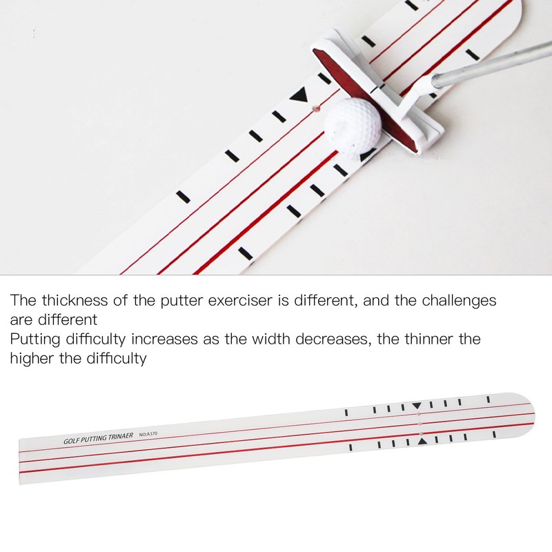 Golf Putting Mat Acrylic Accurate Scale Line Portable Double Sided