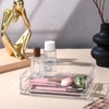 LOYIM Acrylic Serving Tray with Handle Needlepoint Clear Decorative Tray