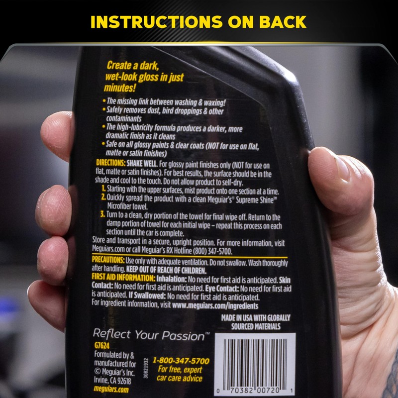 Meguiar's Gold Class High Gloss Premium Quik Detailer, High Lubricity