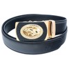 QHA Mens Leather Ratchet Belt Automatic Buckle 35mm Wide Q46