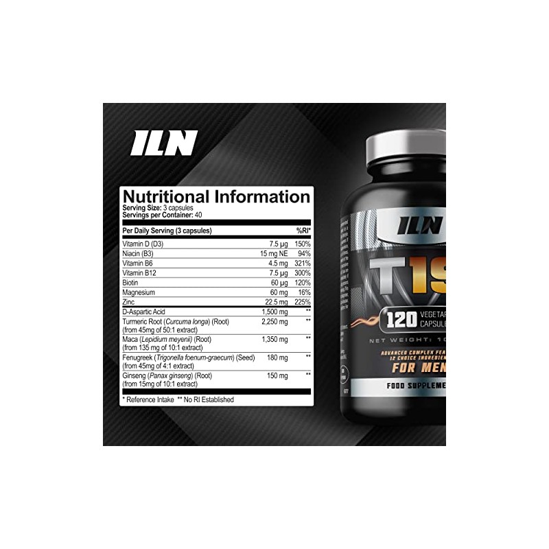 T19 for Men Aged 40+ - with D-Aspartic Acid, Fenugreek