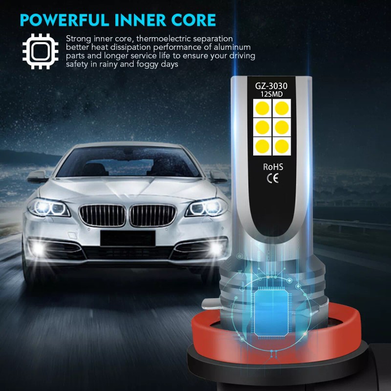 SHENKENUO For Chevy Cruze 2011-2015 9008+H11 LED Headlight Hi/Low Fog