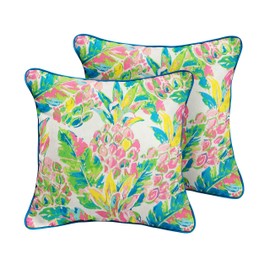 Sorra Home AMZ472911SP Pillows, Pink, Blue