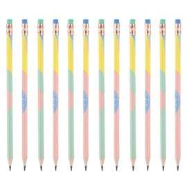 BASUNOCL Pencils #2 HB, Woodless Pencils HB with Eraser, 12 Pieces Macaron Pencils Graphite Pencils Wood-Cased Pencils,Gift Pencils for Kids, Adults, School, Office