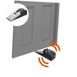 LALAFINA Household Door Stopper Alarm Intelligent Door for Home Security Non-Skid Design Prevents Damage for Families Easy to Use and Install