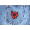 Bullet Hole Patch Blood Red - 2x2.4 inch - Embroidered
