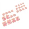 MISUD Summer Press on Toenails Glossy Fake Toe Nails Glue