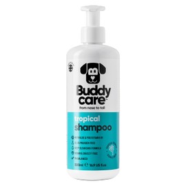 Tropical Dog Shampoo by Buddycare | Deep Cleansing Shampoo for Dogs | Tropical Scented | with Aloe Vera and Pro Vitamin B5 (16.90oz)