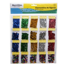 Barrilito DYA20M Diamantina de Figuras, 3 g, 20 Bolsas