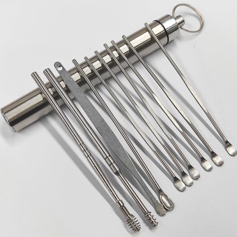 Ram® 10 Pieces Ear Wax Removal Kit Stainless Steel Professional