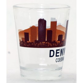 Denver Colorado Sunset Skyline Shot Glass