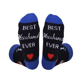 Best Husband Ever Socks Birthday Gifts for Hubby Valentineds Day Gifts from Wife Couple Presents for Men Christmas Anniversary Present for Fiance His Sock Gift