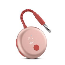 Avantree SoundJet R1 – Airplane Bluetooth Adapter for Headphones & AirPods Travel Flight, aptX Adaptive, 20H Battery, Wireless Audio Transmitter with Qualcomm Chipset - Pink