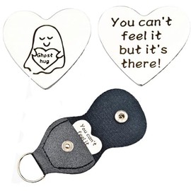 RFTWXHPN Pocket Hug Heart Keychain for Best Friend Couple Long Distance Family Gifts for Mom Dad You Can't Feel It But It's There Pocket Hugs for Brother Daughter Christmas Birthday Gifts