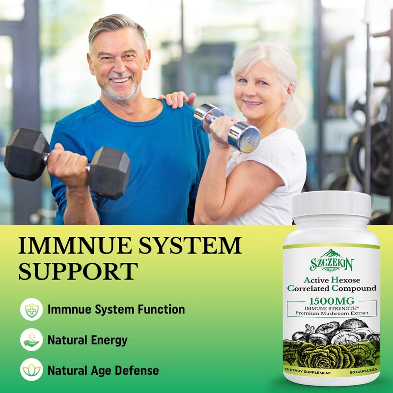 Active Hexose Correlated Compound 1500 mg Supplement, Natural 8 Mushroom