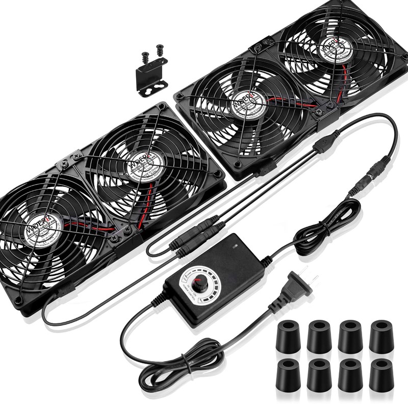 WDERAIR 4 x 120mm Server Rack Mount Fan 12V with