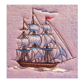 Ship (1371) - Embroidered Medium Weight Star Fleece Baby Blanket (Pink)