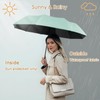 Fogkey 2-Pack Windproof, Waterproof, UV-Blocking Portable Travel Umbrella, Compact Sun