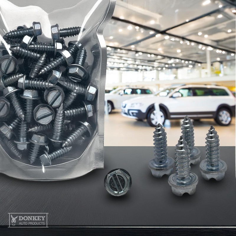 License Plate Screws - #14 x 3/4" Inch - Slotted