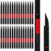 MANUFORE 30pcs 9mm Snap-off Knives with Safety Auto-lock, Metal Handle,