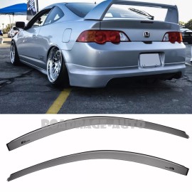 Aftermarket Products Window Rain Frame Guard Visors For 02-06 2Dr COUPE Acura RSX Integra JDM-Style