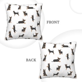 Wisedeal Chihuahua Dog Throw Pillow Covers Set of 2, Cute Puppy Decorative Cushion Covers Cases for Sofa Couch Bedroom Car 16 X 16 Inches