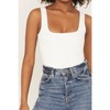 Good American Women's Modern Tank Scuba Thong Bodysuit, White, M