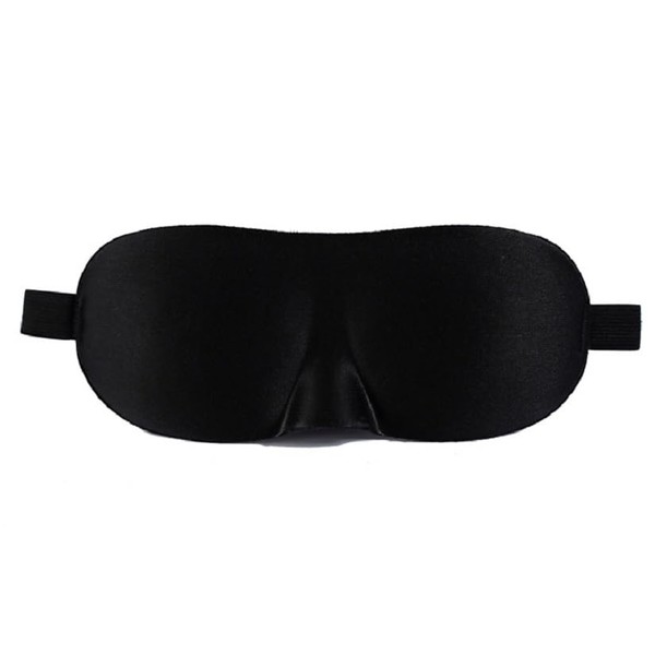 Black Sleep Mask, Eye Mask with Adjustable Strap for Women