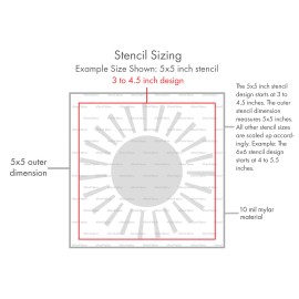 Stencil Space Dandelion Just Breathe Stencil, Reusable Mylar Craft Stencil, 320 - 6x6 inch stencil