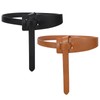 SUOSDEY 2 Pack Women Tie a Knot Belt Genuine Leather