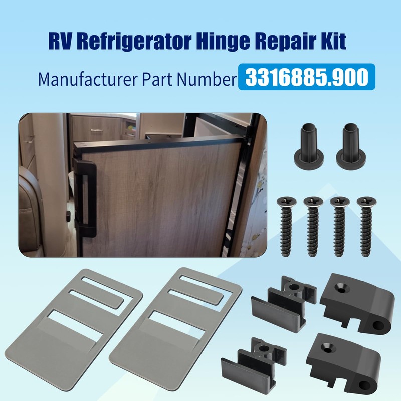 AQBB 3316885.900 RV Hinge Repair Kit Compatible with Dometic,RV Refrigerator