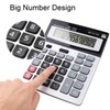 HIHUHEN Large Electronic Calculator Counter Solar & Battery Power 12