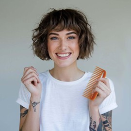 Cricket Ultra Smooth Hair Conditioning Rake Comb with Wide-Tooth Comb Design - Hair Comb Made with Argan Oil, Olive Oil, and Keratin - Ideal for Knot, Curly, Thick, and Frizzy Hair