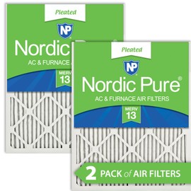 Nordic Pure 20x30x1 (19 5/8 x 29 5/8 x 3/4) Pleated MERV 13 Air Filters 2 Pack