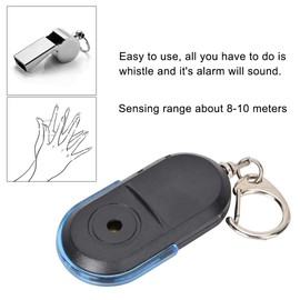 Mini Key Finder Mini Key Finder Wireless Anti-Lost Item Finder Voice Control Whistle Key Finder Keychain Locator for Finding Keys, Wallets, MP3s (Blue)