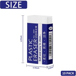 YEEKORO Block Eraser, Pack of 9 Erasers, Large Erasers with Storage Box for School Office Writing Drawing