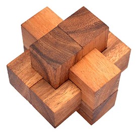 Small devil knot, Notec Cube small puzzle wood puzzle with only 6 pieces, primordial knots, wooden knot, IQ puzzle, carpenter's knot, puzzle, interlock
