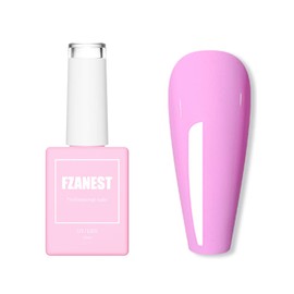 FZANEST Sakura Pink Gel Nail Polish,Spring Summer Candy Color Nail Art Gel Polish Soak Off LED UV #D34