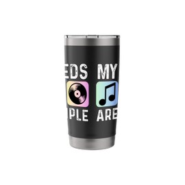 My Needs Are Simple Music Headphones Vinyl Stainless Steel Insulated Tumbler