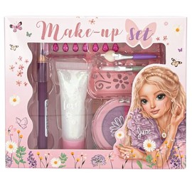 Depesche TOPModel Summer Feeling 13167 Make-Up Set Purple and Pink with Make-Up Pen, Glitter Gel, Decorative Stones and Much More, Includes Brush and Applicator