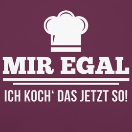 Shirtracer - Apron - Cooking Apron - Adult - Mir egal ich koch das jetzt so, 3 Aubergine