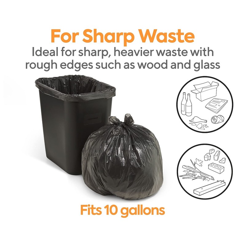 STAPLES COASTWIDE 364786 Trash Bags 10 Gallon 24X23 Low Density