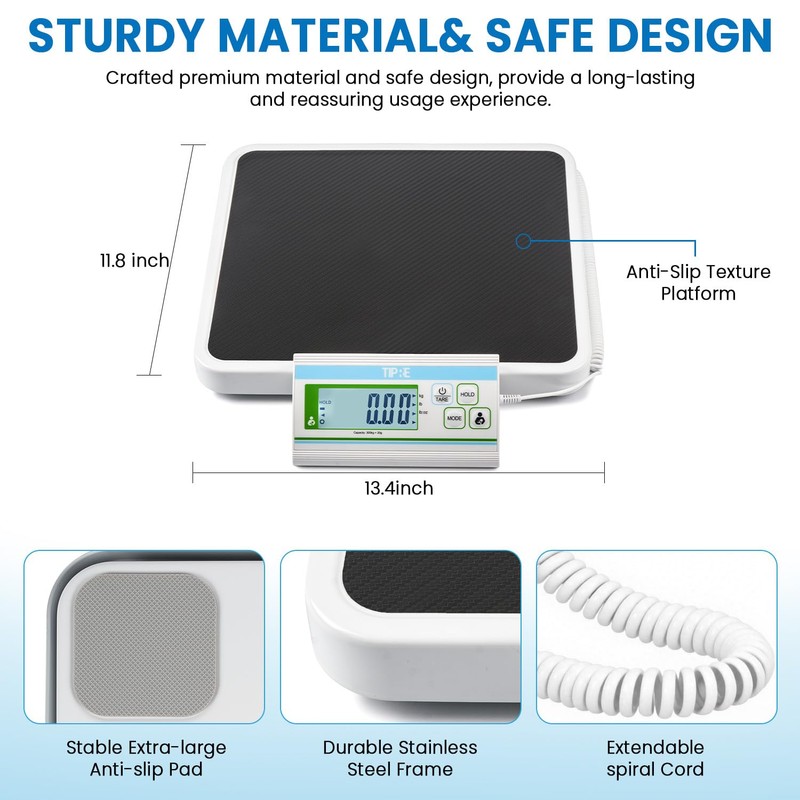 TIPRE Medical Grade Floor Scale Professional Physician Scale 660lb Wrestling