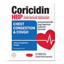Coricidin HBP Chest Congestion & Cough Liquid Soft Gels, 20 ct